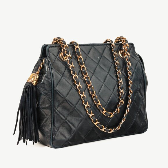 Chanel Vintage Quilted Leather Fringe-Tassel Shoulder Bag - Picture 2 of 11